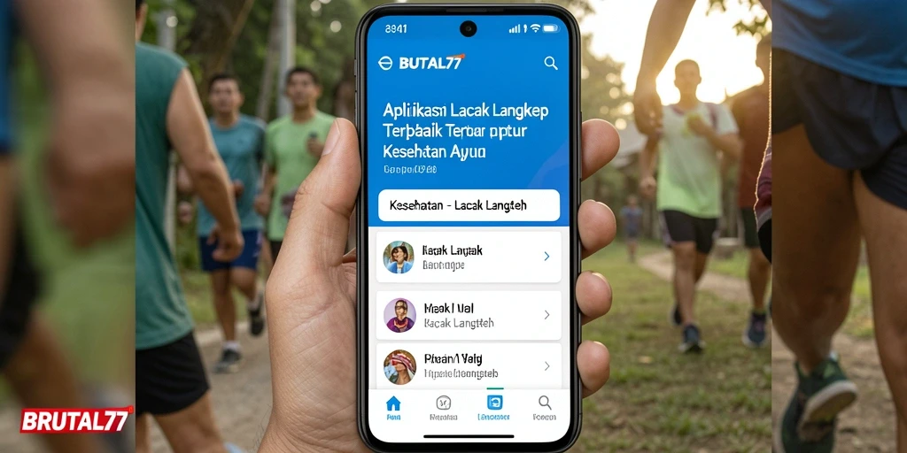 Tampilan antarmuka aplikasi Lacak Langkah yang user-friendly.