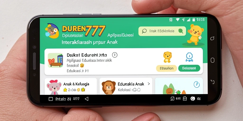 Tampilan antarmuka interaktif DUREN777 untuk belajar sambil bermain.