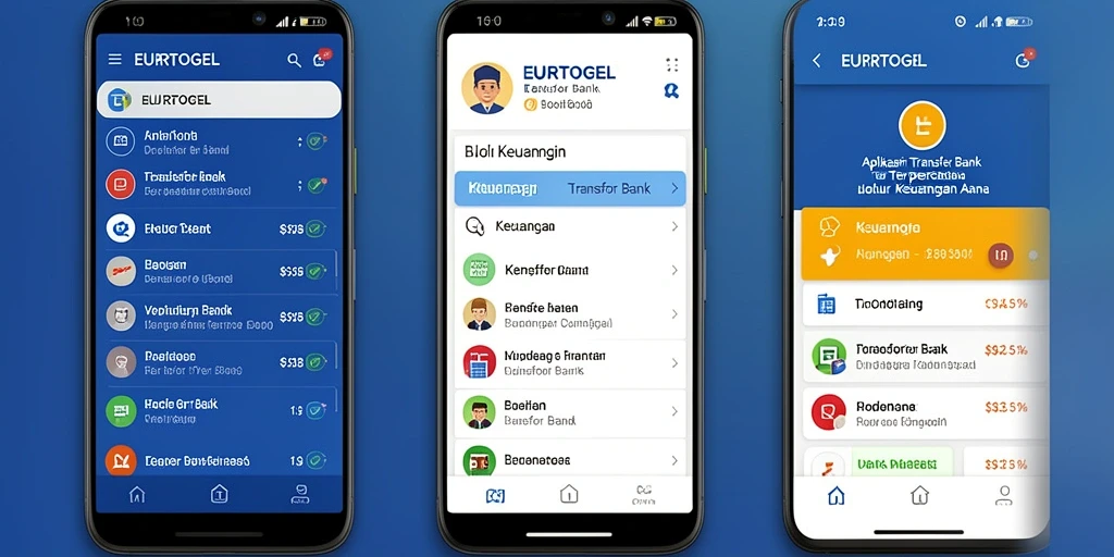 Tampilan antarmuka intuitif aplikasi Transfer Bank EUROTOGEL.