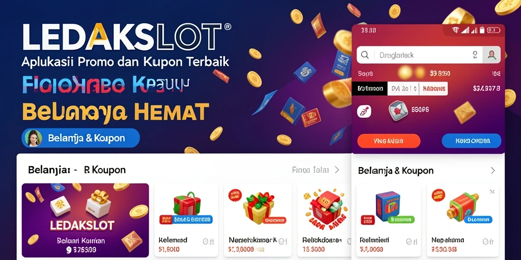 Tampilan antarmuka LEDAKSLOT dengan berbagai kupon menarik.