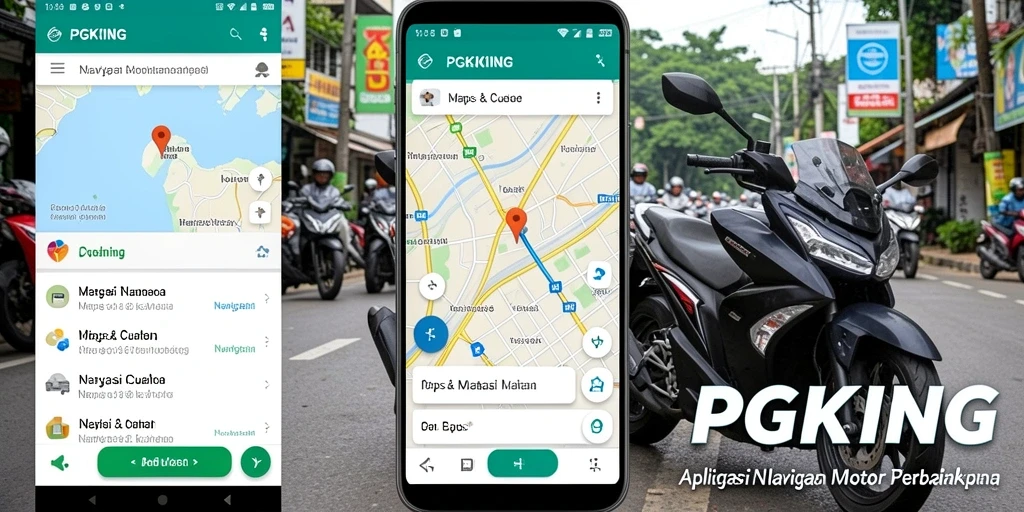 Antarmuka PGKING menampilkan peta navigasi yang jelas dan informatif.