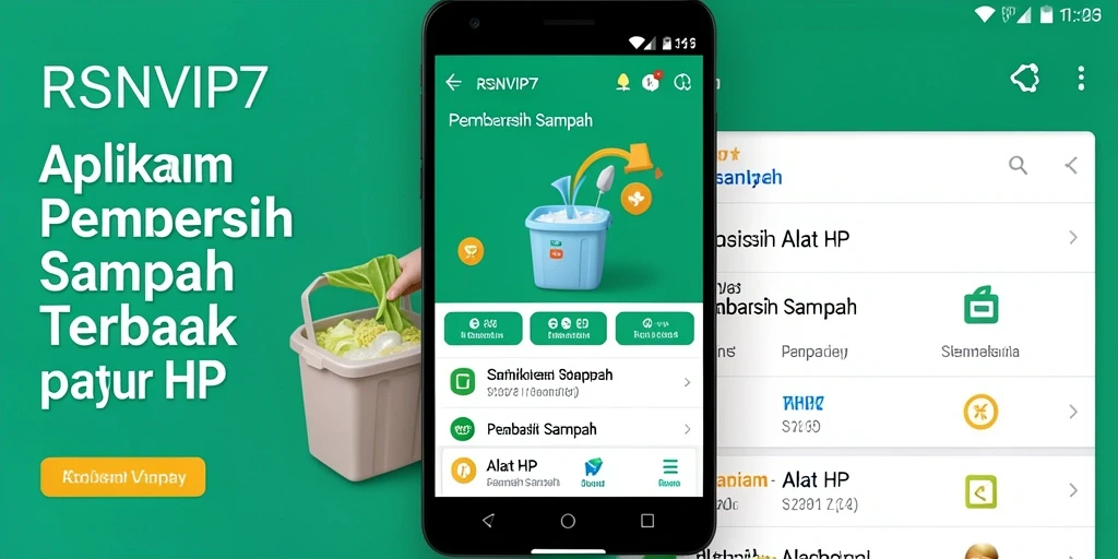 Tampilan antarmuka aplikasi Pembersih Sampah RSNVIP7 yang sederhana dan fungsional.