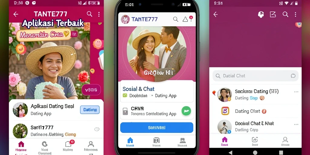 Screenshot antarmuka TANTE777 yang menampilkan fitur pencarian jodoh.