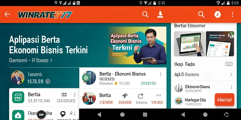 Antarmuka aplikasi WINRATE777 dengan informasi ekonomi terbaru.